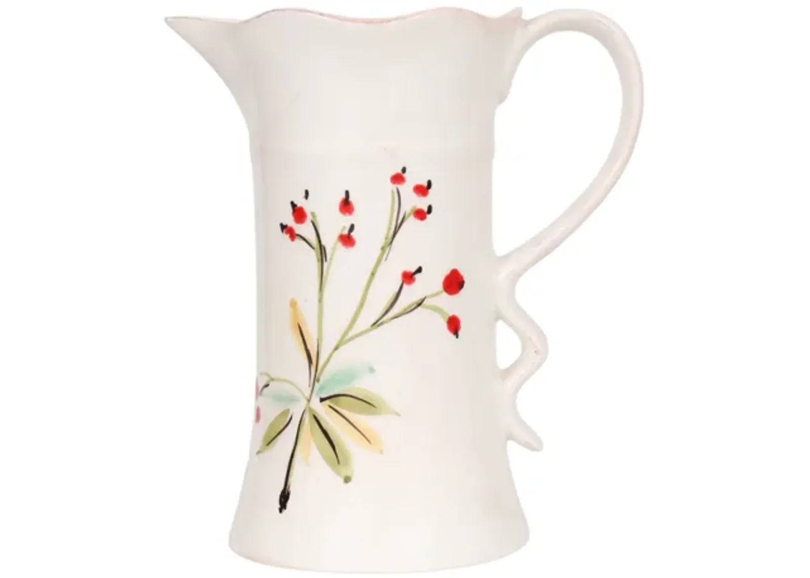 Italian Ceramic Pitcher by Tiriduzzi - Interesting Things - White