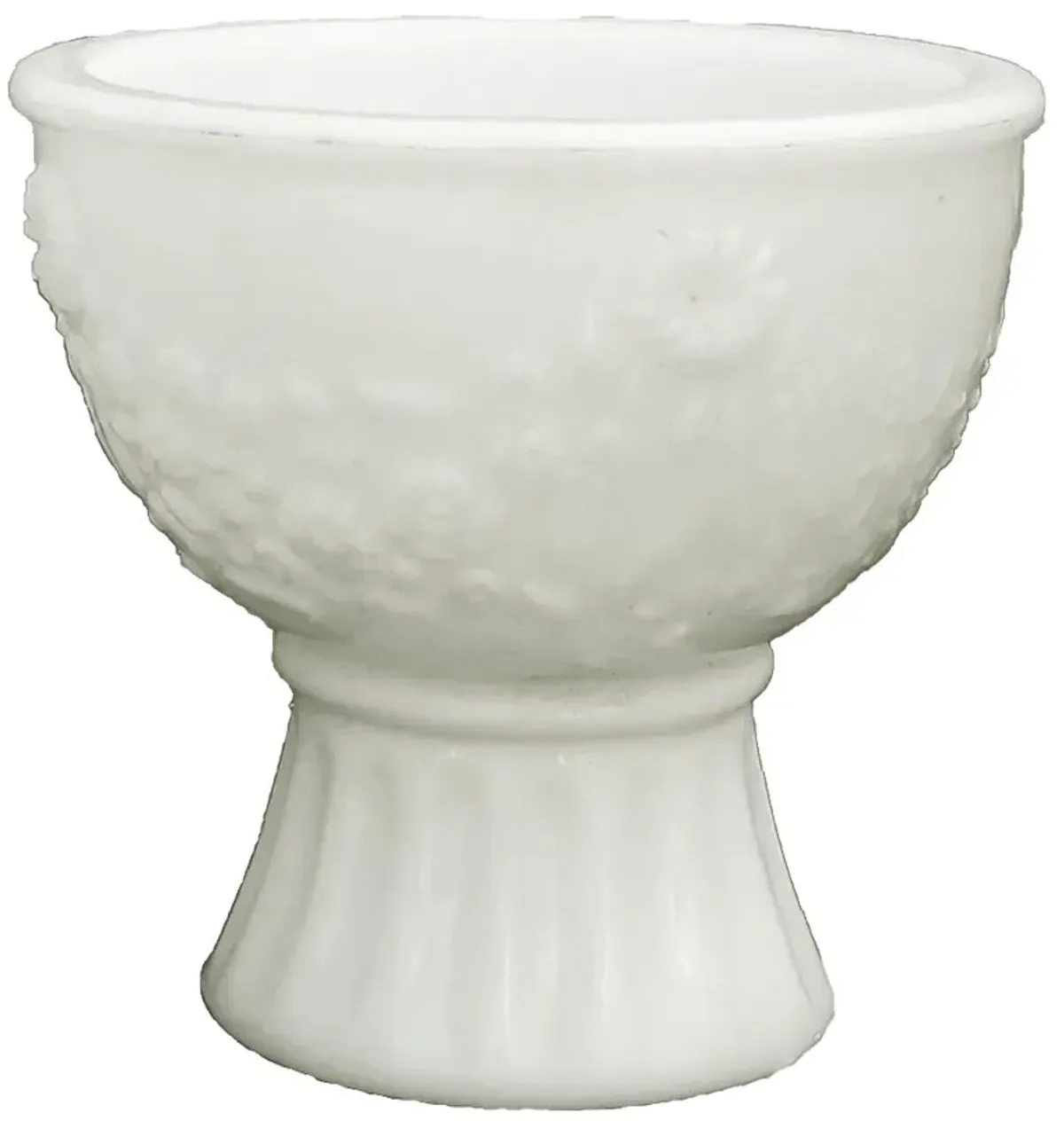 1950s Milk Glass Coupes / Planters, Pair