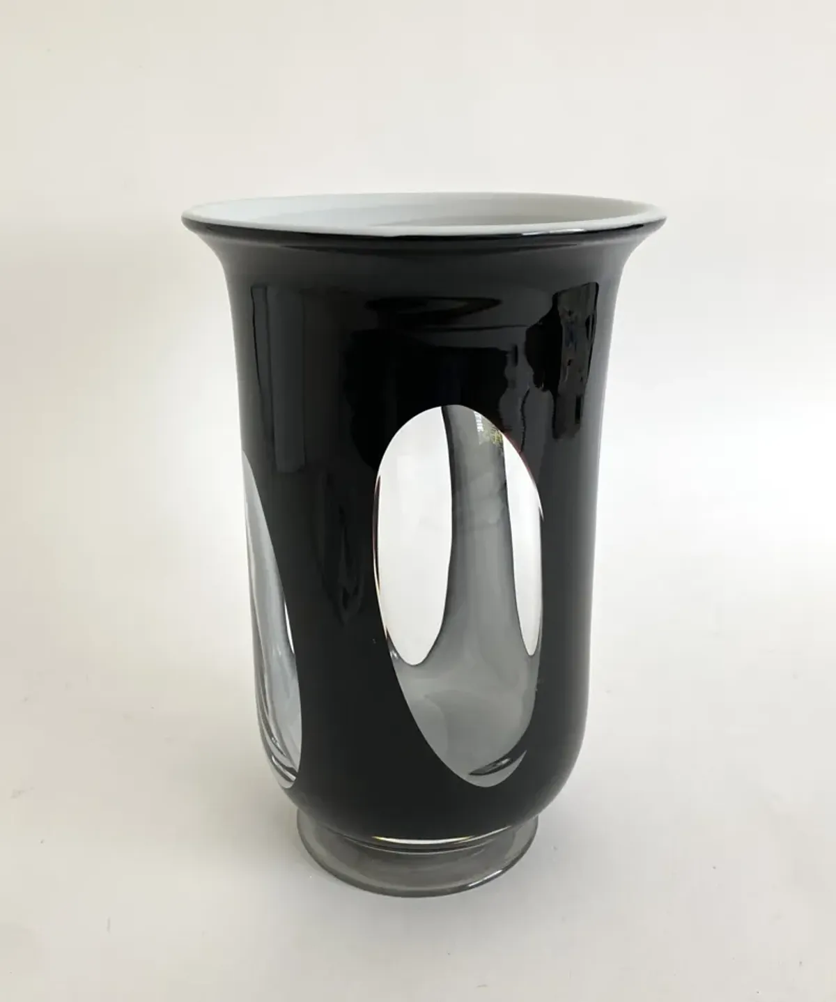 Murano Window Pane Vase - Ballyhoo - Black