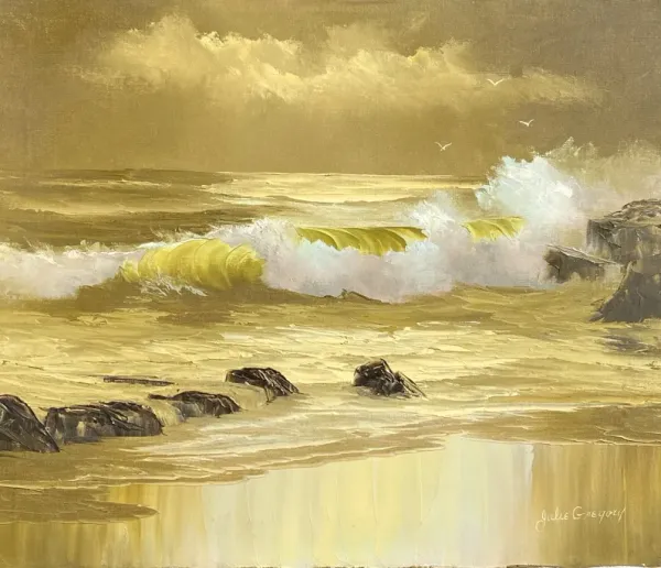 'Sunset Seascape' - Luminous Hawaiian Oil - McNaught Fine Art