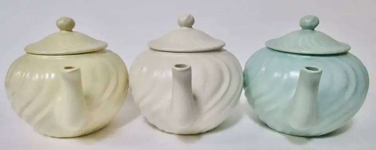 Gladding McBean Swirl Teapot Collection - The Emporium Ltd. - Blue