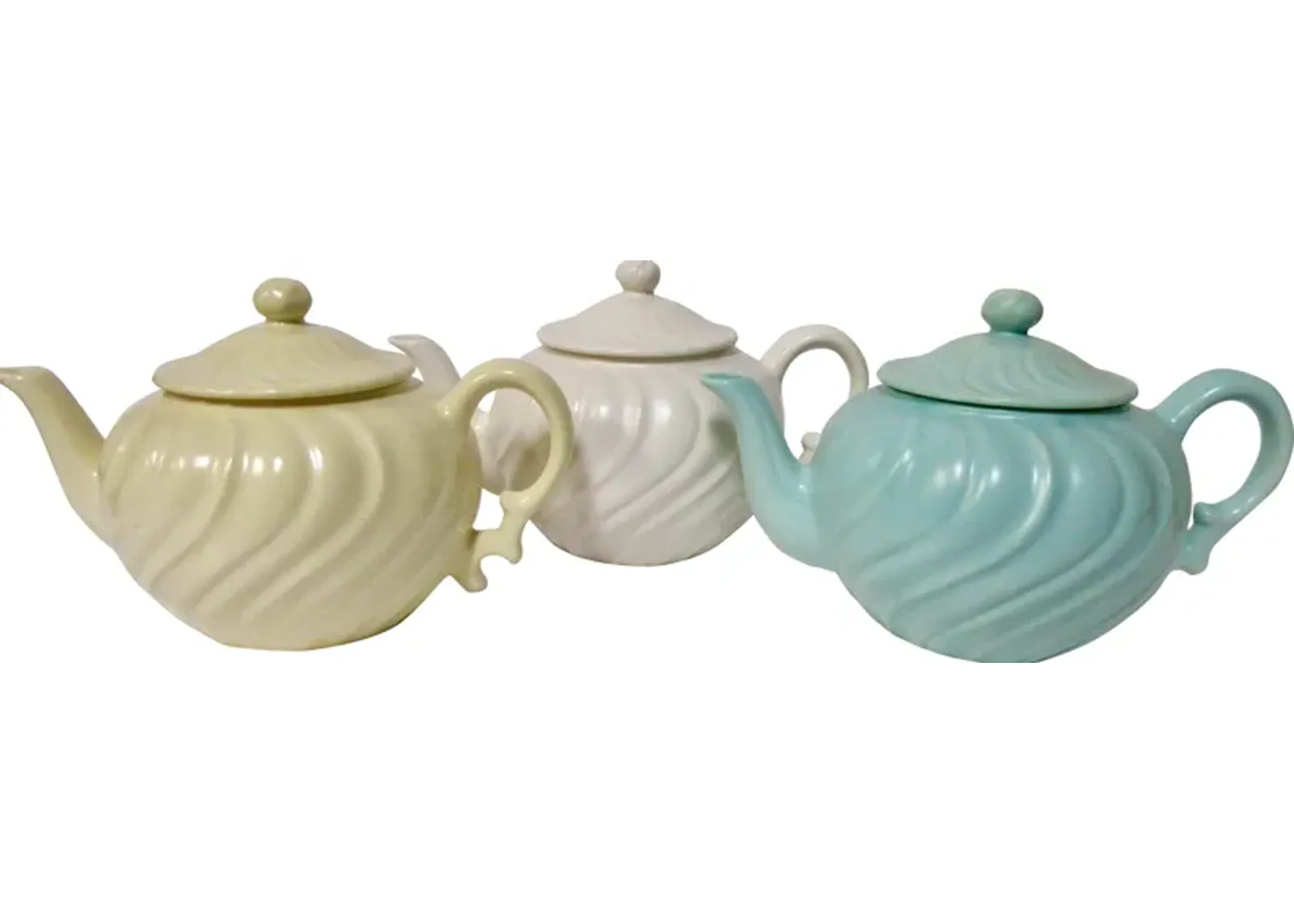 Gladding McBean Swirl Teapot Collection - The Emporium Ltd. - Blue