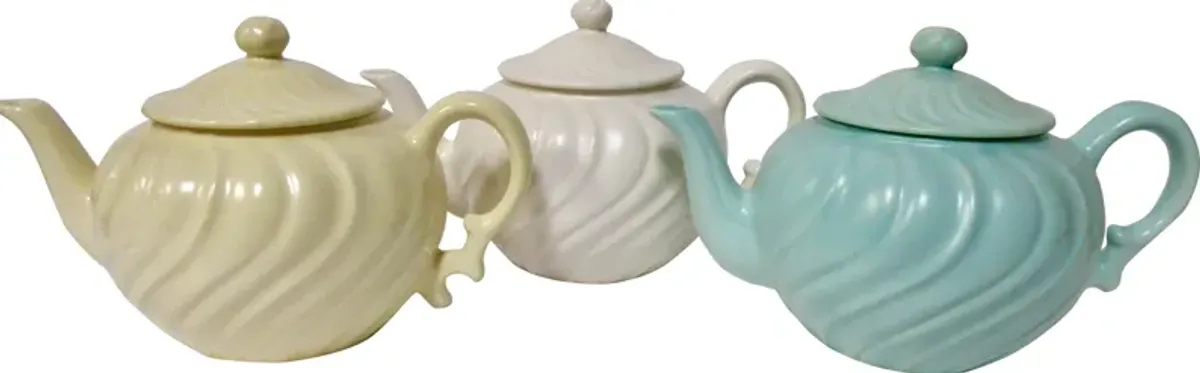 Gladding McBean Swirl Teapot Collection - The Emporium Ltd. - Blue