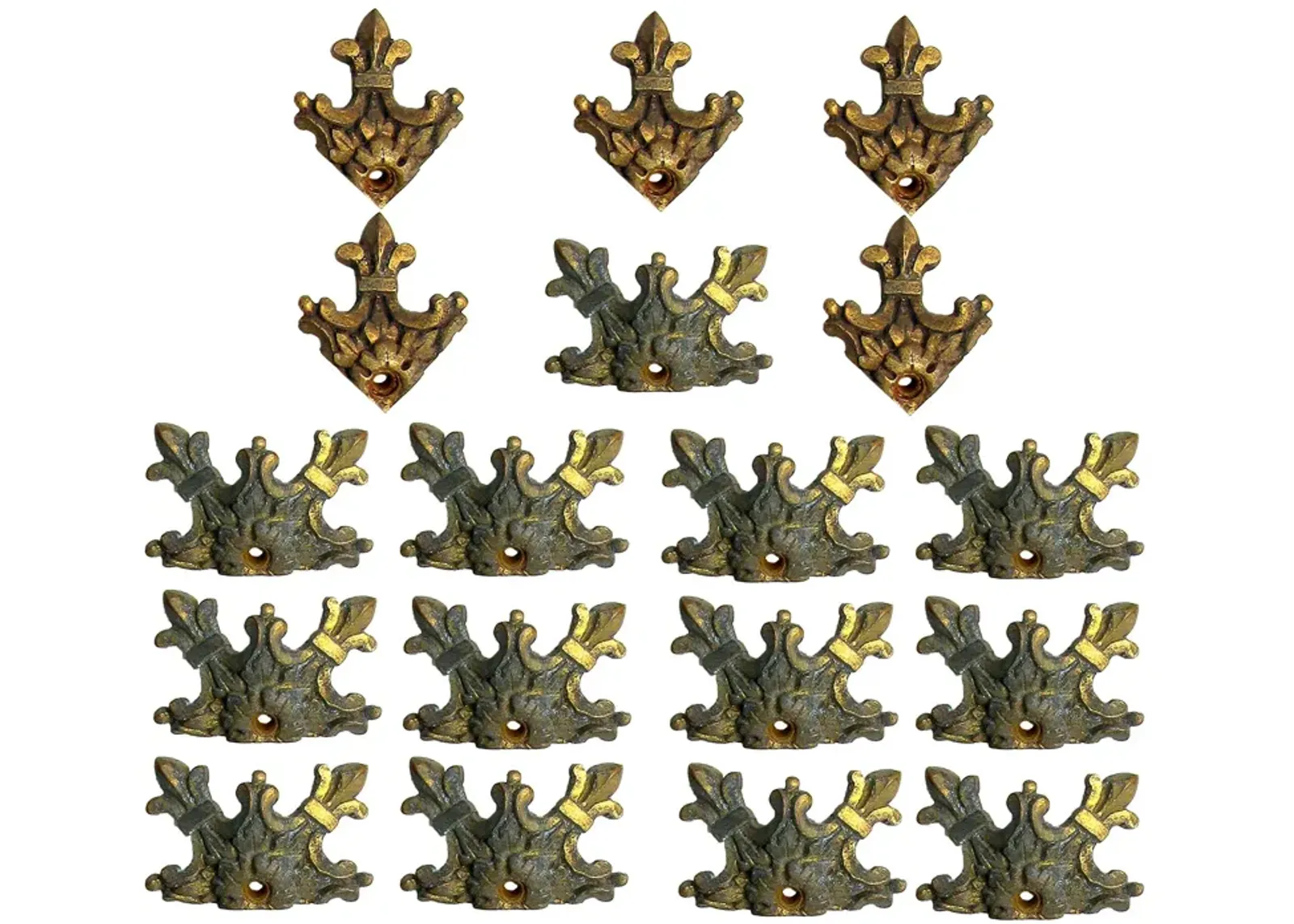 French Antique Bronze Mount Collection - Chez Vous - Brown