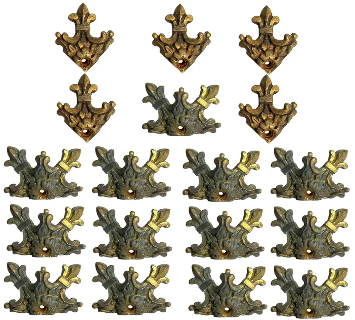 French Antique Bronze Mount Collection - Chez Vous - Brown