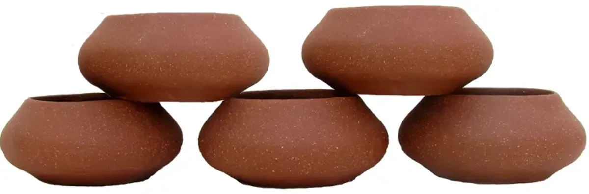 Vintage Terracotta Bowl Collection - Set of 5 - Chez Vous - Brown