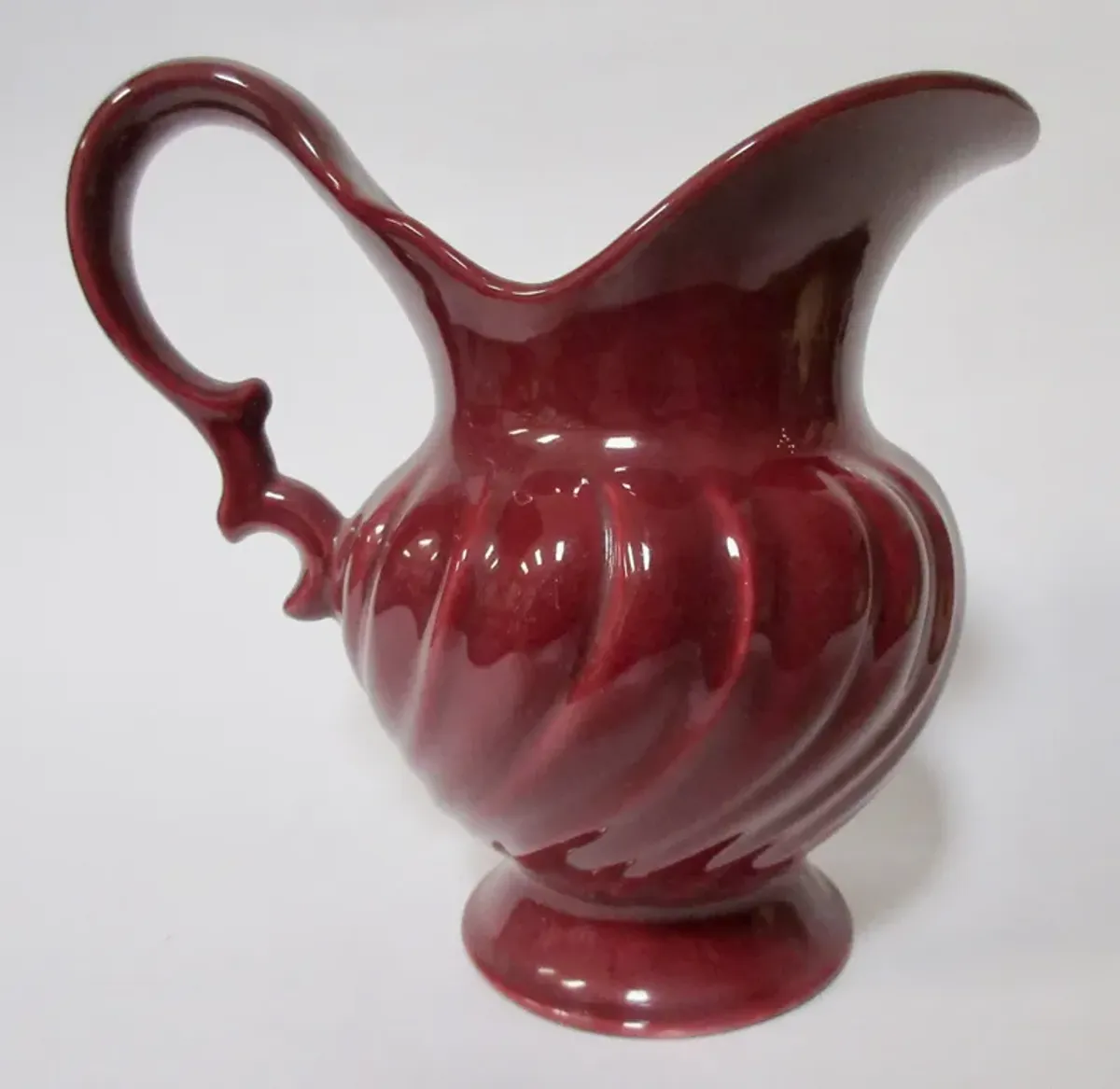 1940s Gladding McBean Swirl Pitcher - The Emporium Ltd. - Red