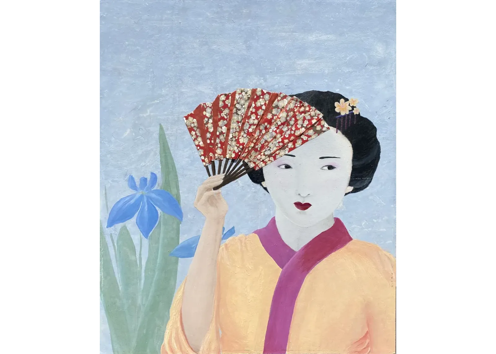 'Geisha with Fan' by Liza Anglia Bebon - McNaught Fine Art