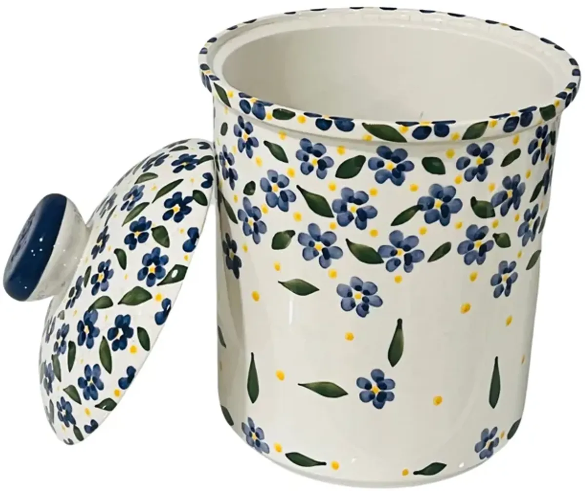 Portuguese Floral Ceramic Canister - Eat Drink Home - Blue