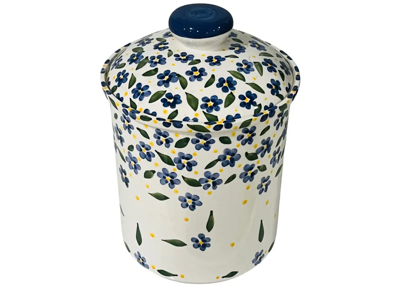 Portuguese Floral Ceramic Canister - Eat Drink Home - Blue