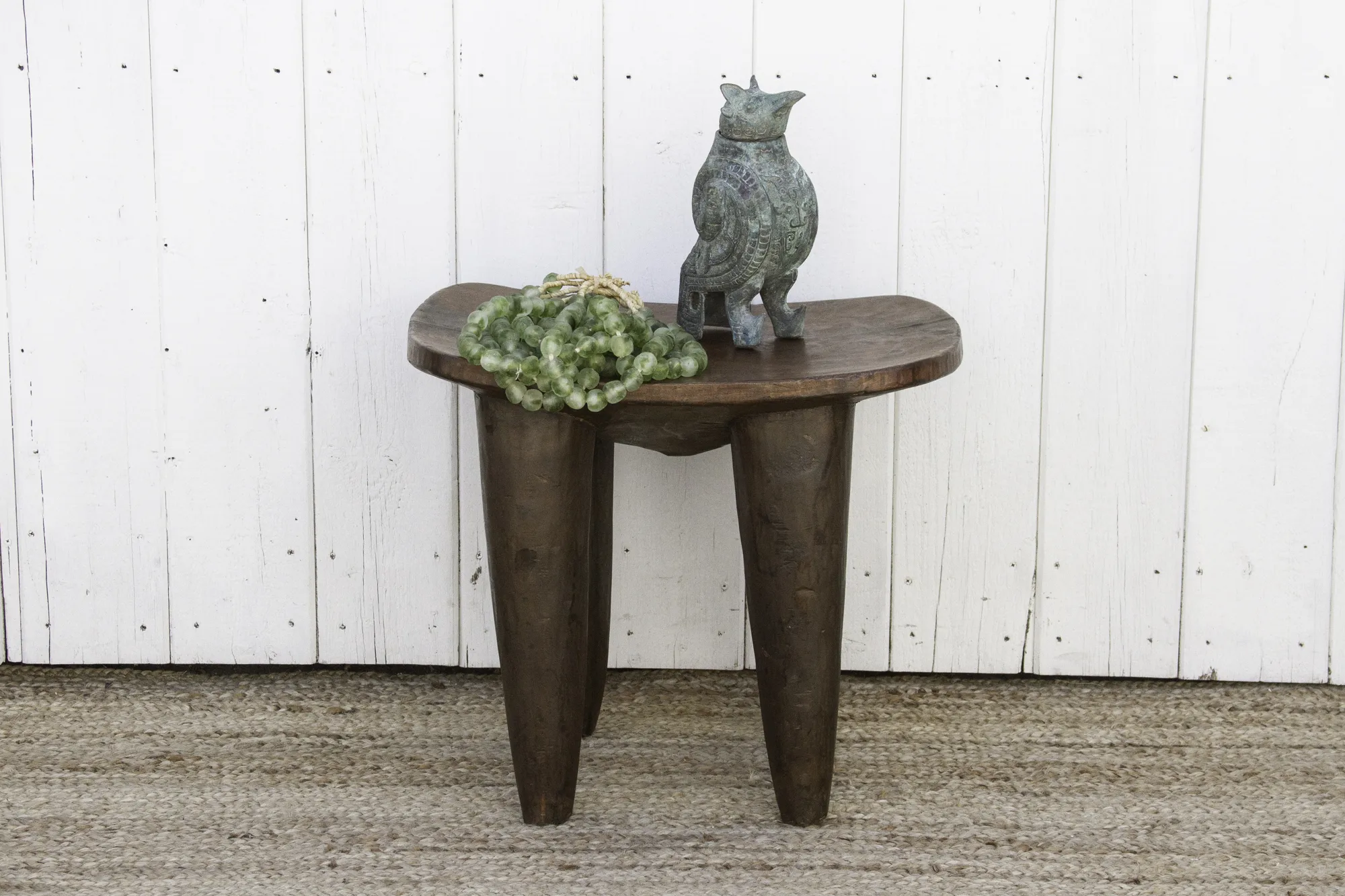 Hand-carved Rustic Senufo Side Table - de-cor - Brown