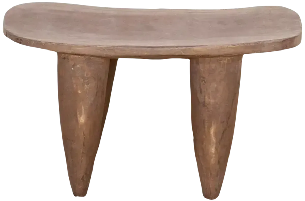 Oxidized Brown African Senufo Stool - de-cor