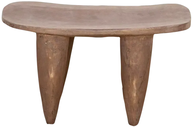 Oxidized Brown African Senufo Stool - de-cor