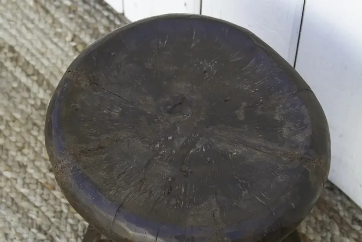 Vintage African Bamileke Stool - de-cor - brown