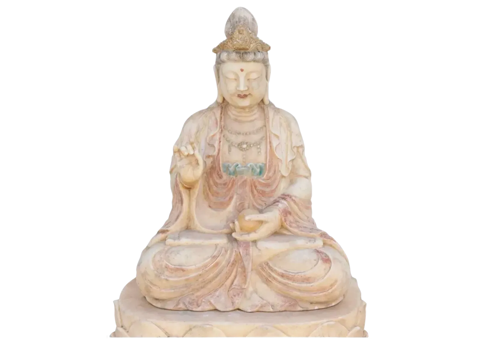 Exceptional Finely Carved Marble Buddha - de-cor