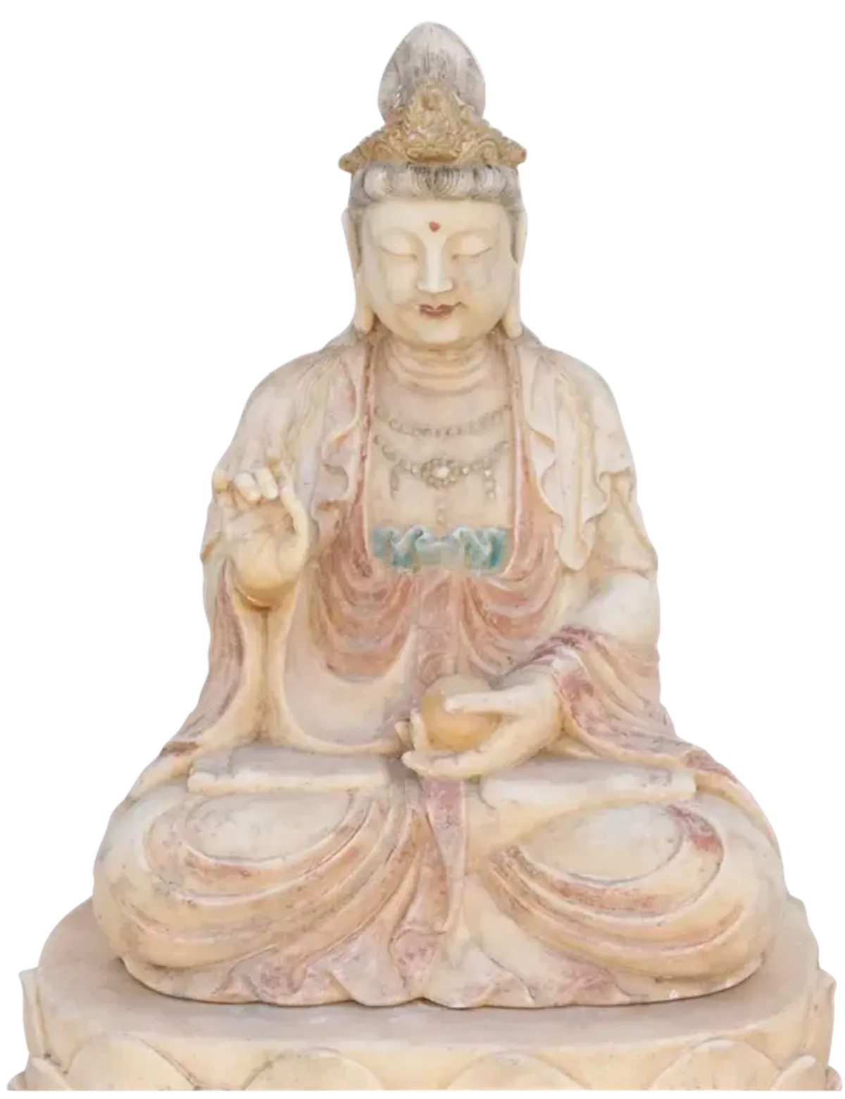 Exceptional Finely Carved Marble Buddha - de-cor