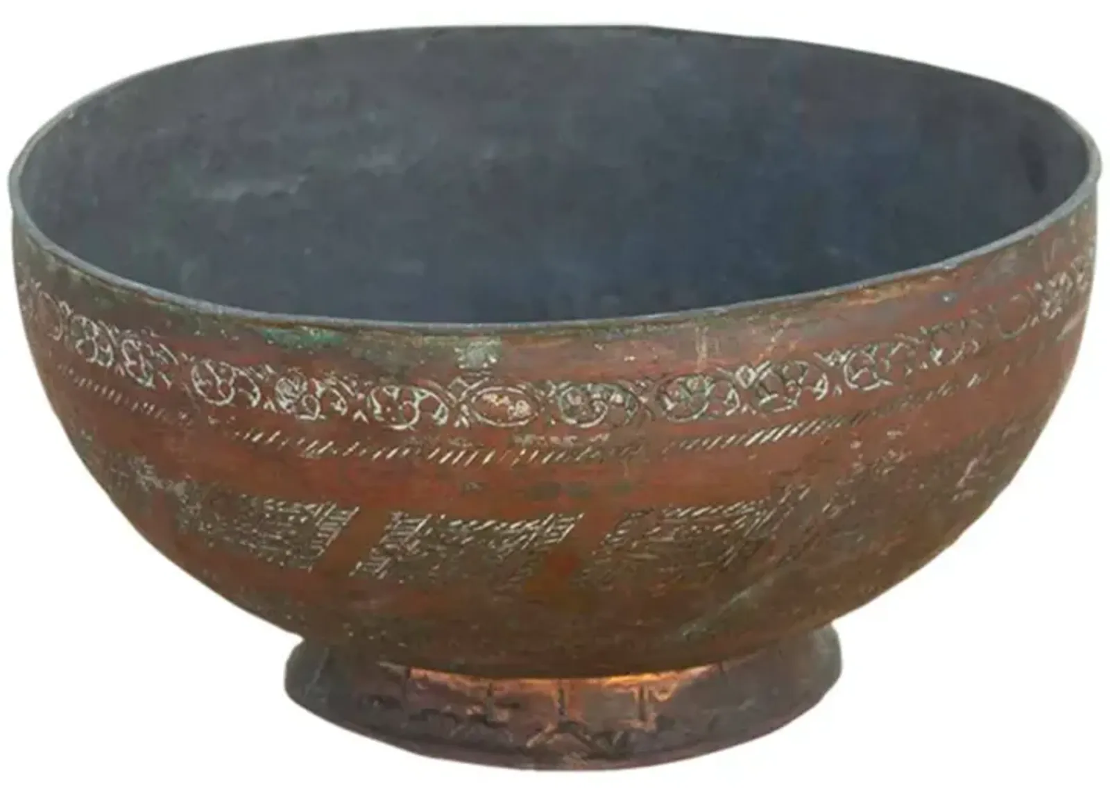 19th Century Indian Copper Bowl - de-cor - Brown