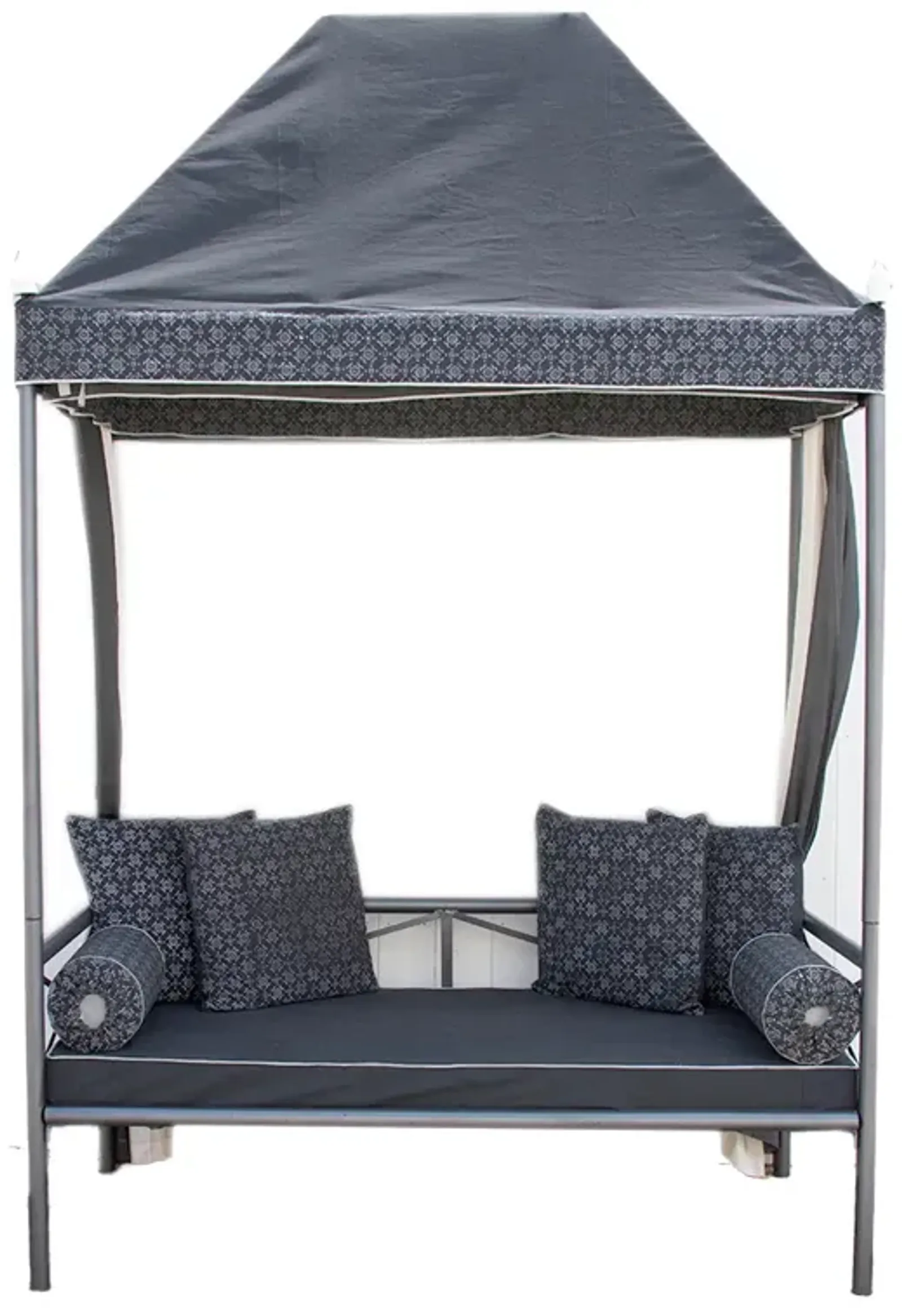 Modern Moroccan Blue Metal Canopy Daybed - de-cor - Comfortable, Sturdy