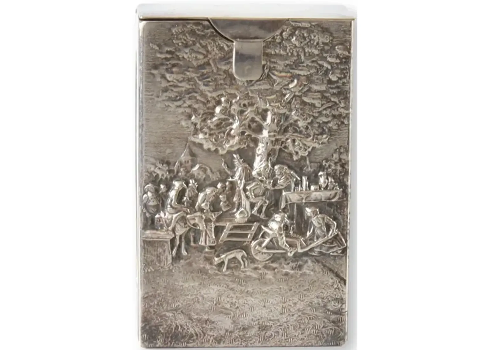 Danish Silver-Plated Cigarette Slip Case - Rose Victoria