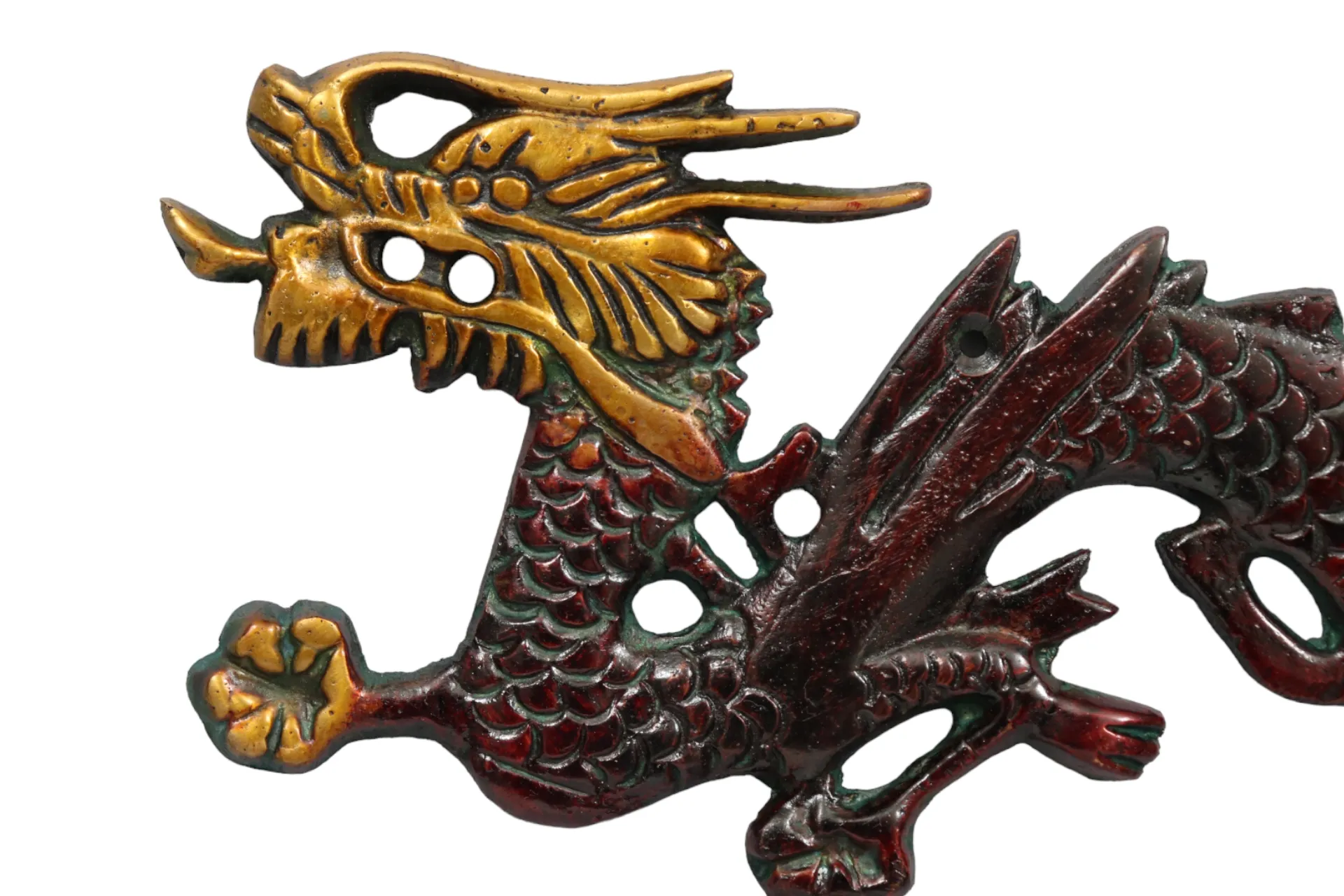 Brick Red Brass Dragon Wall Hooks - Interesting Things