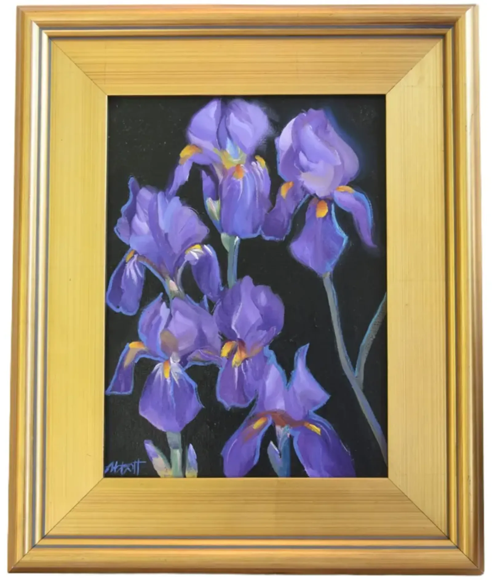 Lavender Purple Floral Botanical Irises