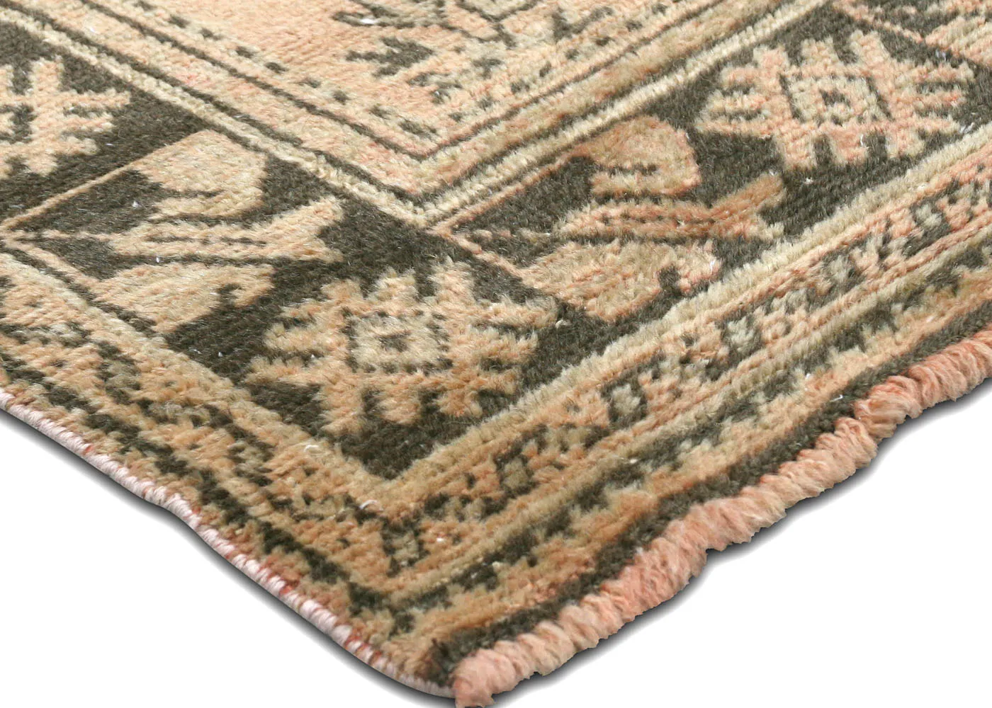 1960s Turkish Oushak Rug - 4'4" x 11'4" - Nalbandian - Orange - Orange