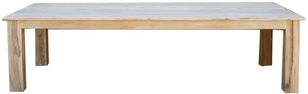 10' Long Bleached Parson Dining Table - de-cor