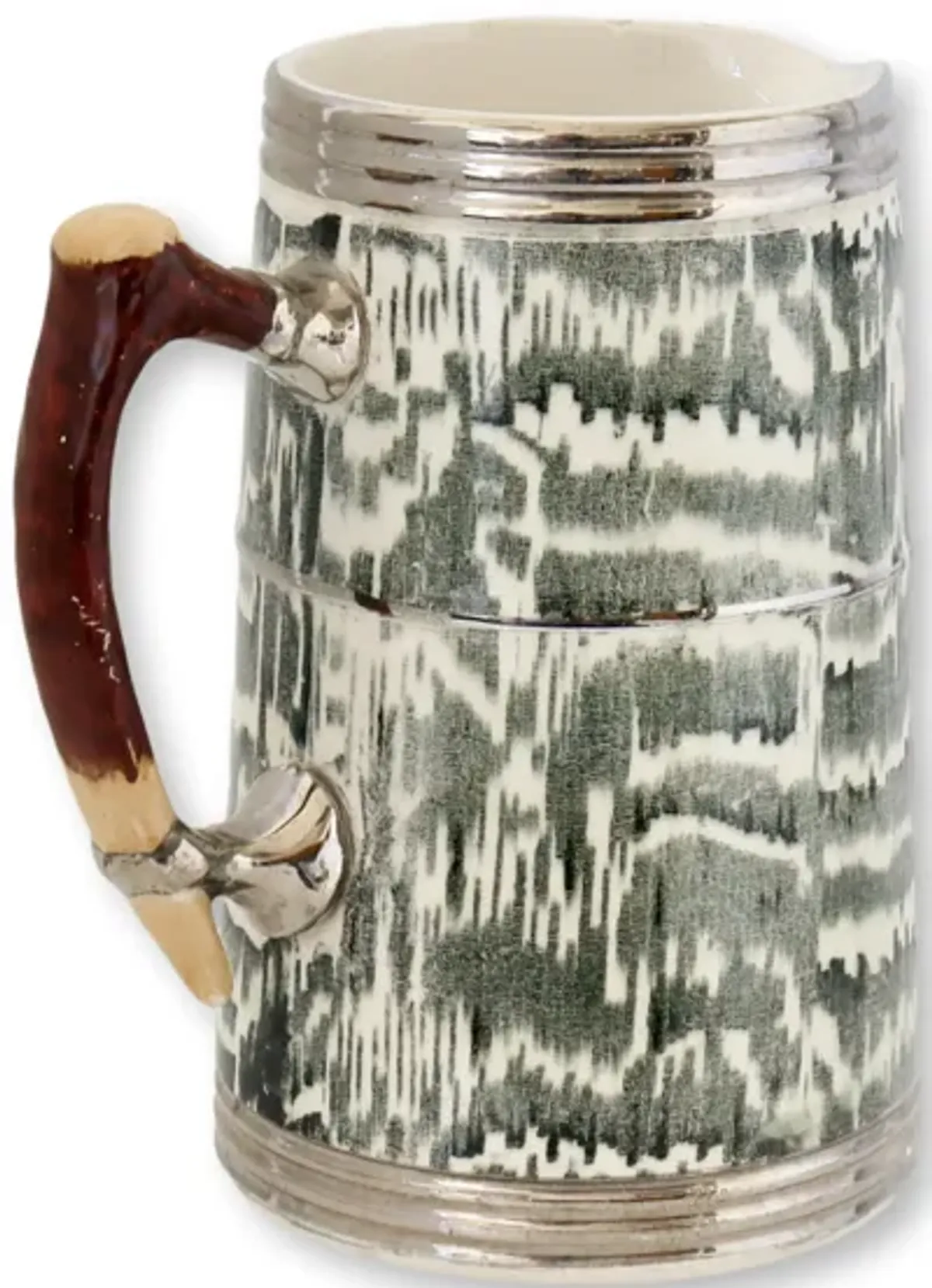 Silver Shield Faux Bois Jug - Rose Victoria - Gray