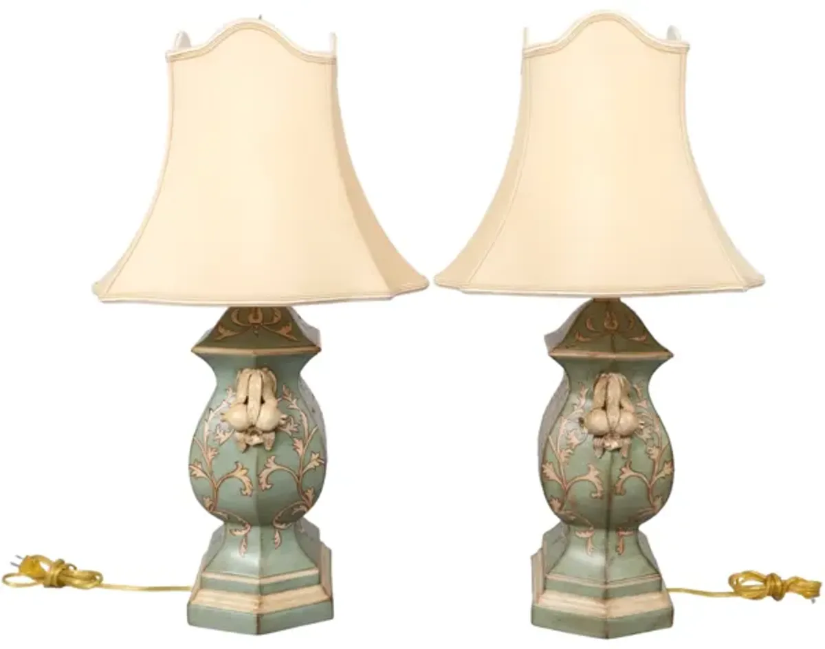 Chelsea House Table Lamps - a Pair - Interesting Things - Blue