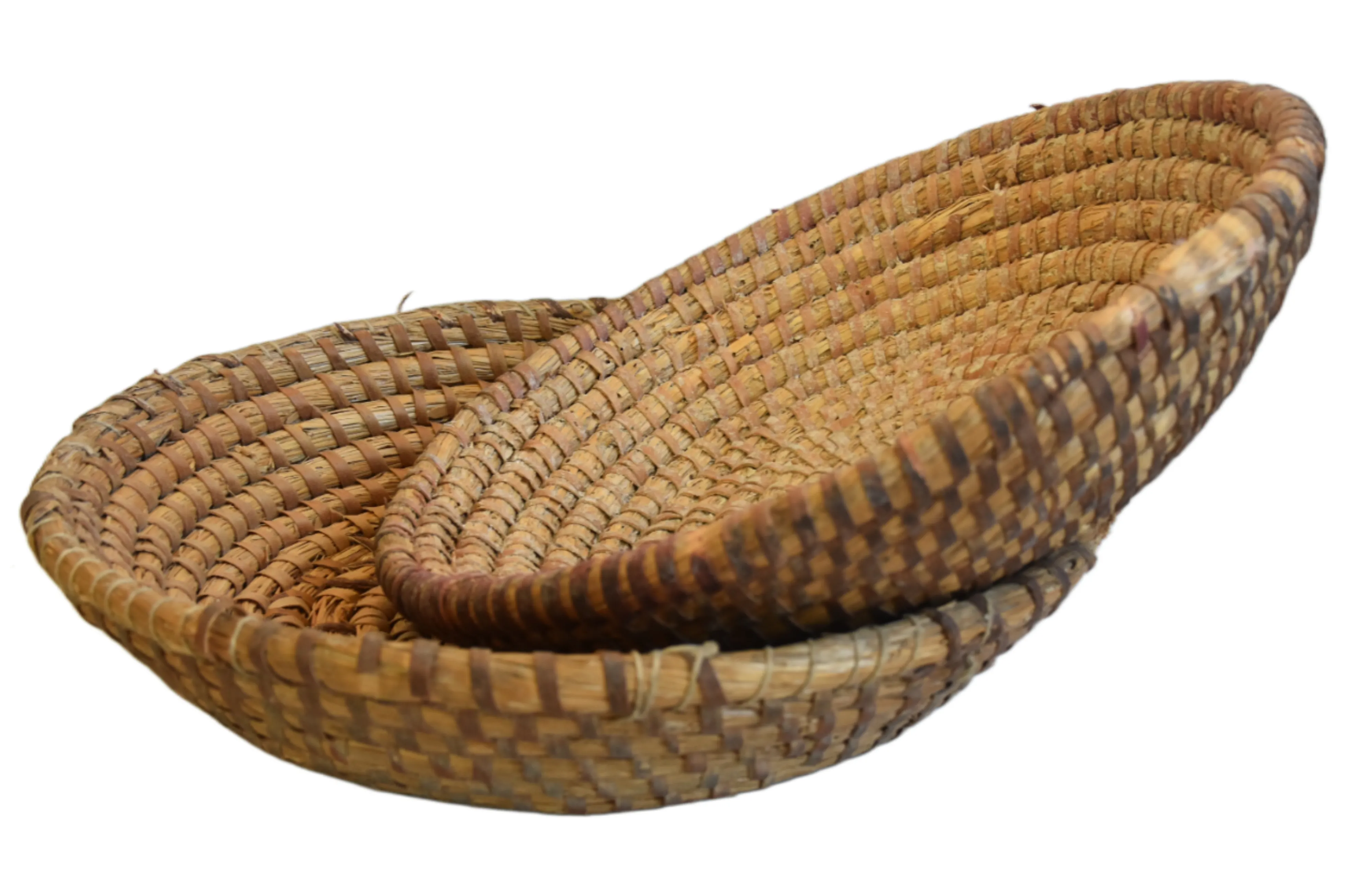 French Woven Dough Bread Bowls Set of 2 - brown