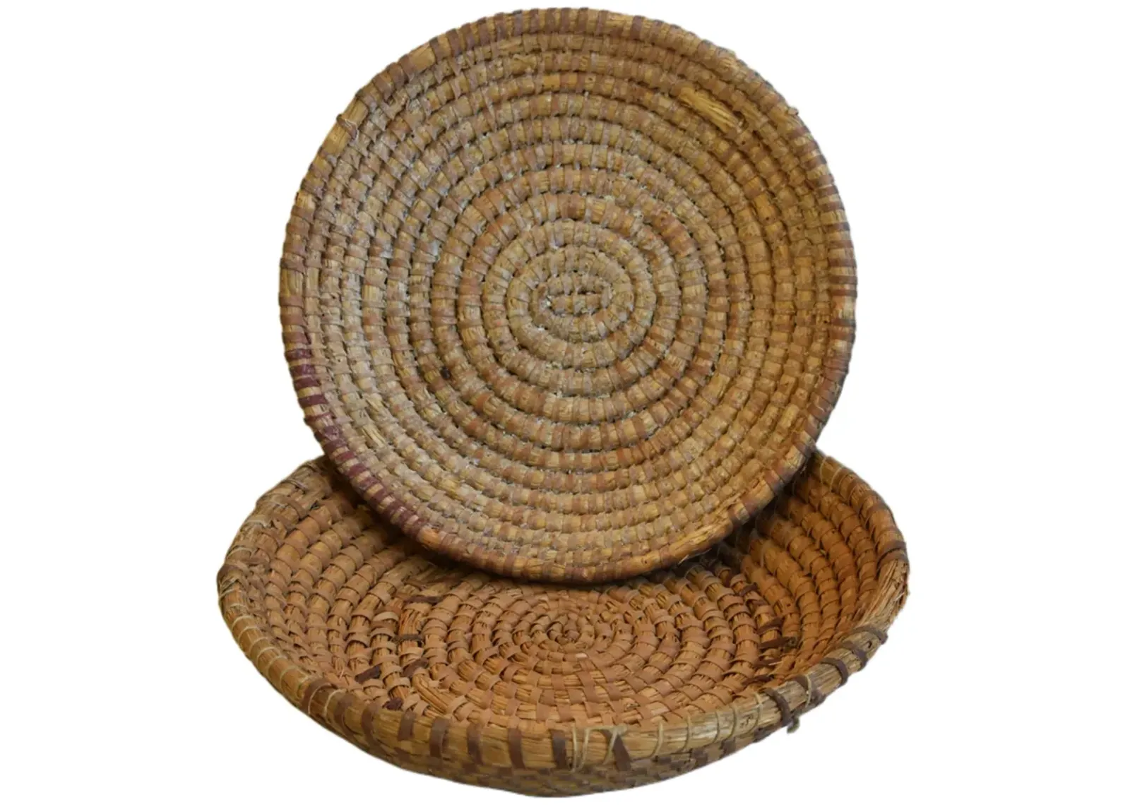 French Woven Dough Bread Bowls Set of 2 - brown