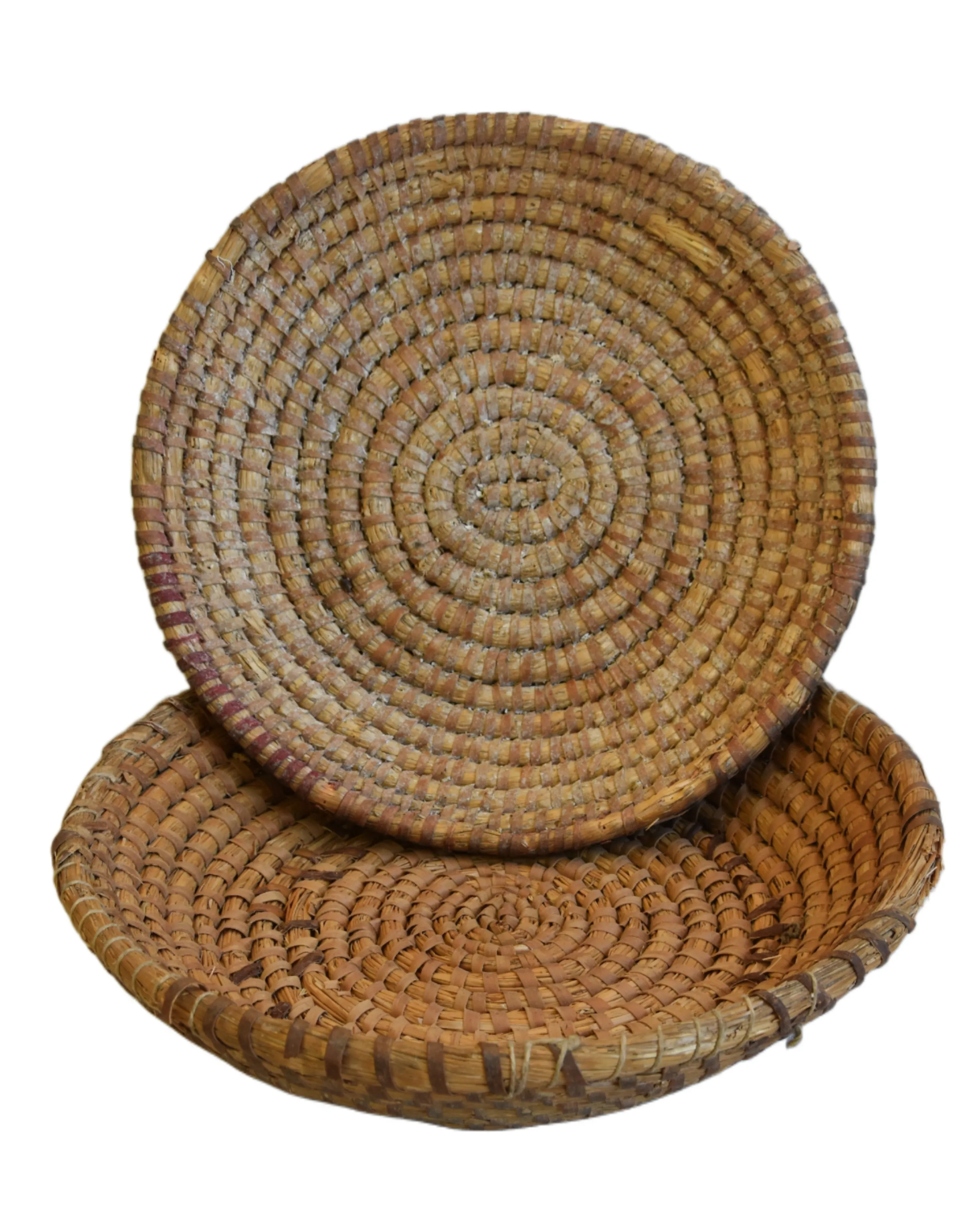 French Woven Dough Bread Bowls Set of 2 - brown