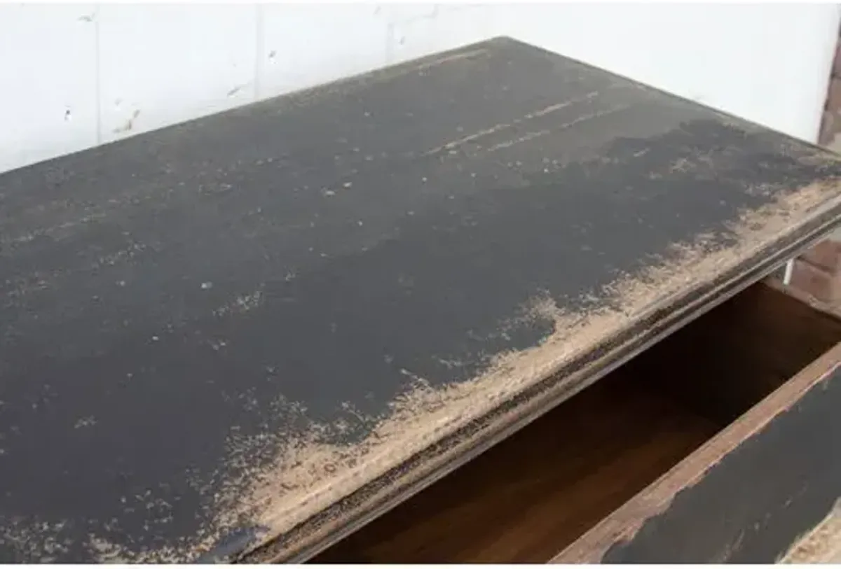 Asian 1- Drawer Console Table - de-cor - Black