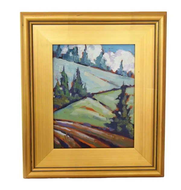 Wm. Hawkins - Trees & Foothills Landscape - Green