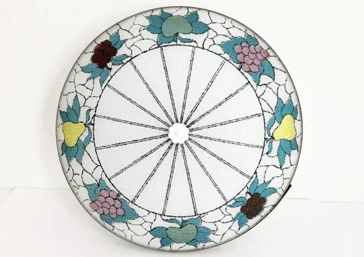 Midcentury Fruit Wheel Flush Light - Blue