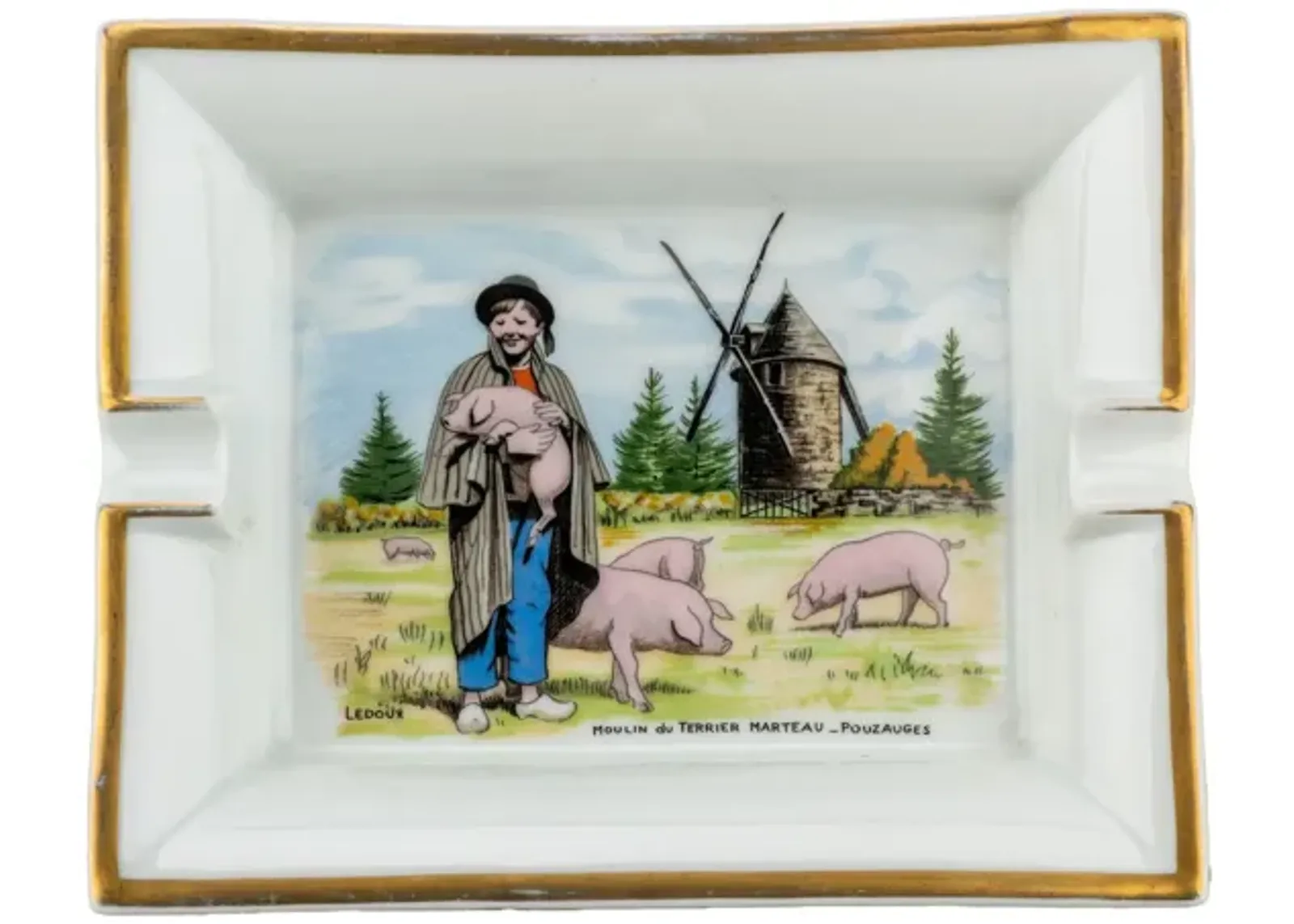 Hermes Ledoux Collectible Farm Ashtray