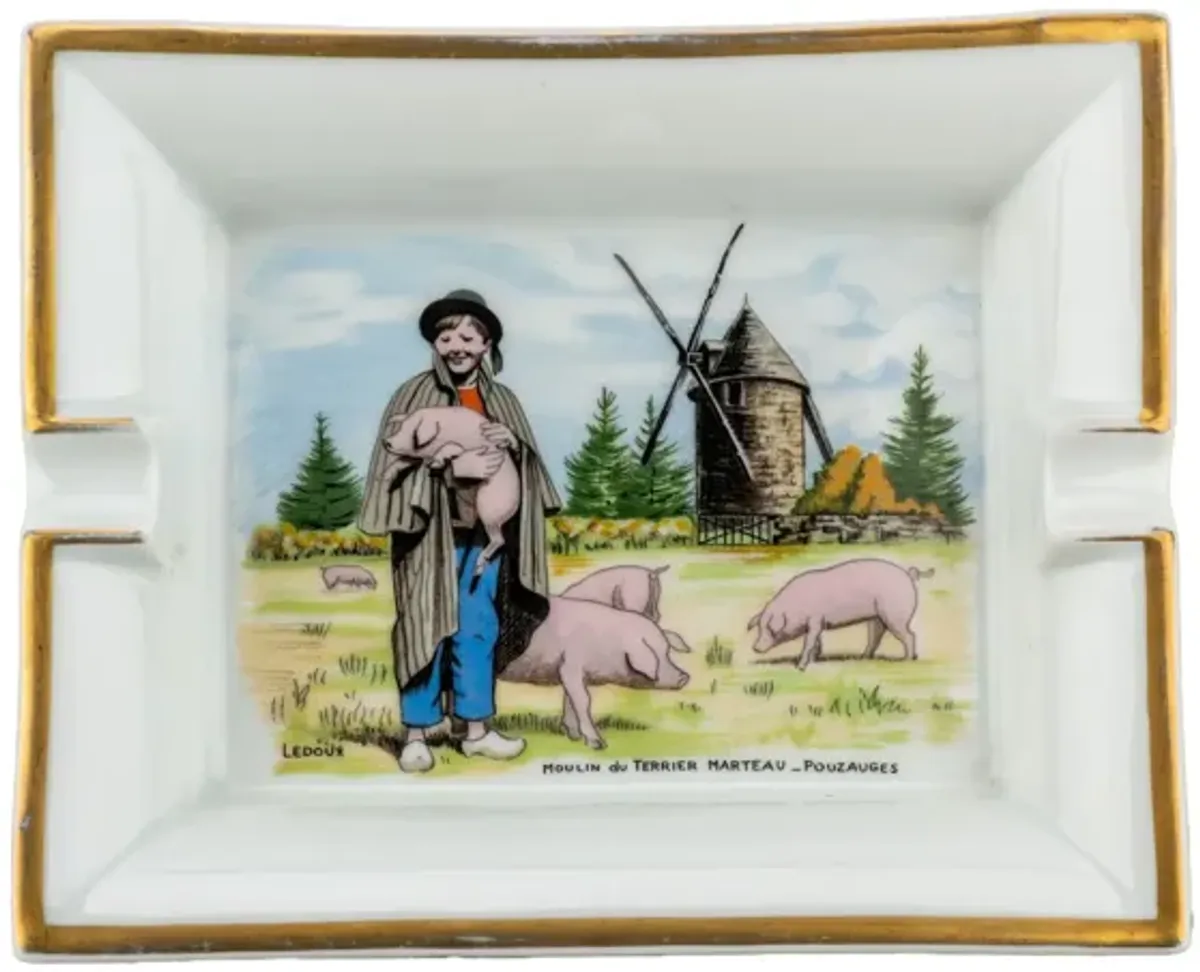 Hermes Ledoux Collectible Farm Ashtray