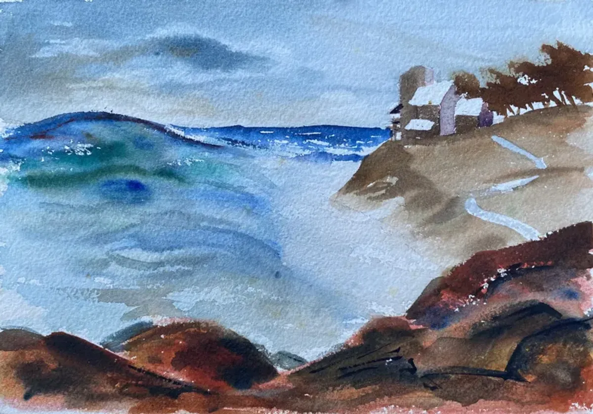 'Post Impressionist Seascape'