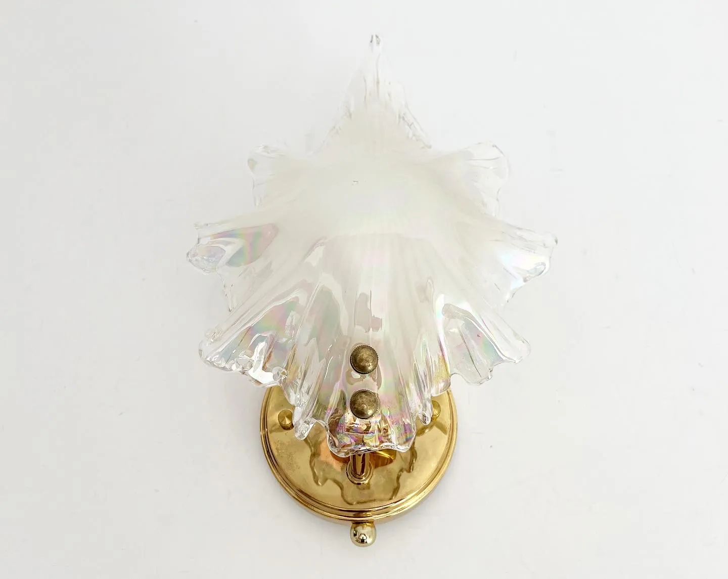 Iridescent Shell Wall Light - Gold