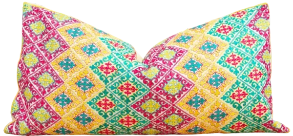 Rainbow Swati Embroidered Pillow Cover - de-cor