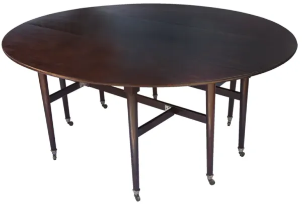 Large Drop Leaf Cherry Dining Table - Fleur de Lex Antiques
