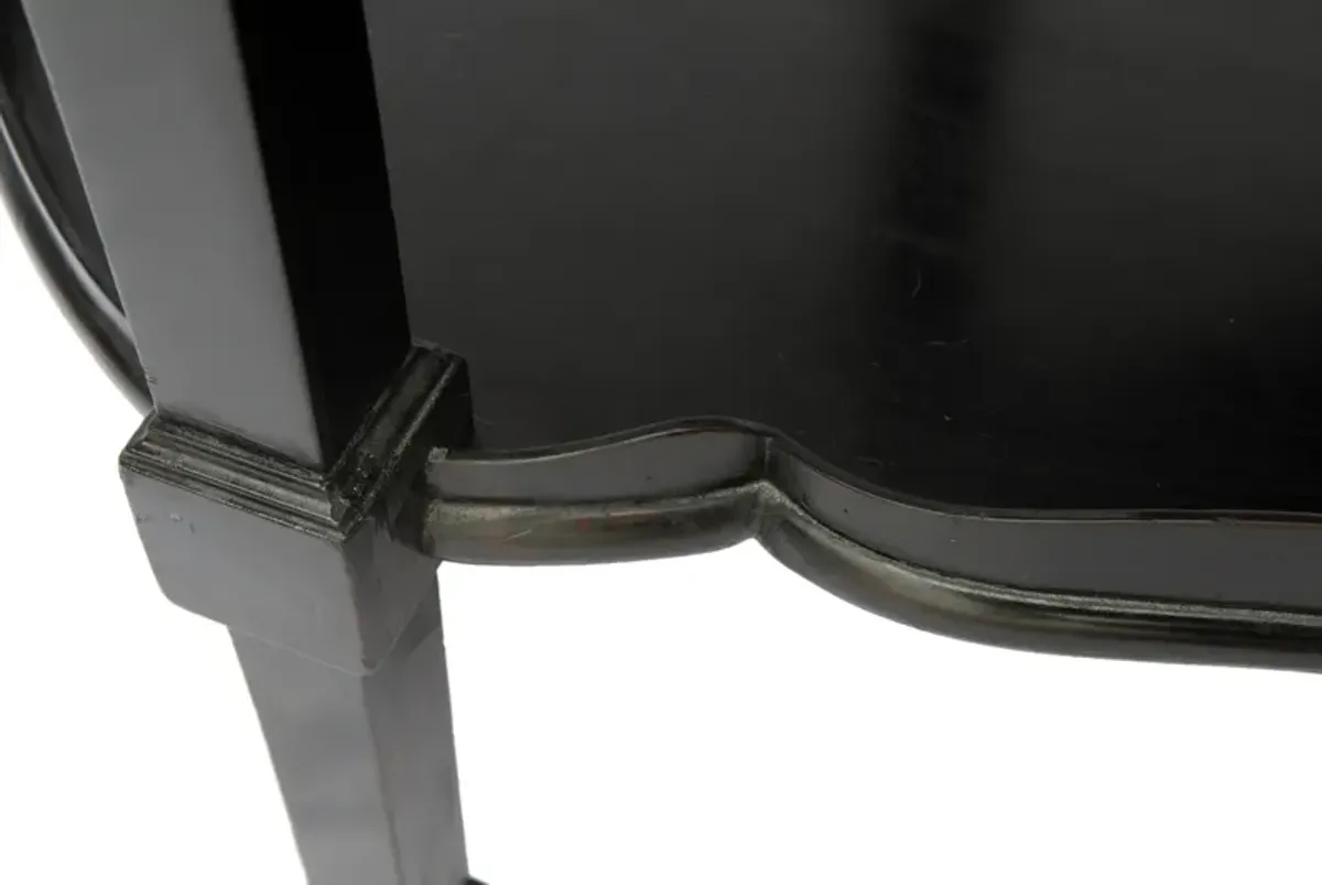 Ebonized Mahogany Dropleaf Bar Cart - Fleur de Lex Antiques - Black