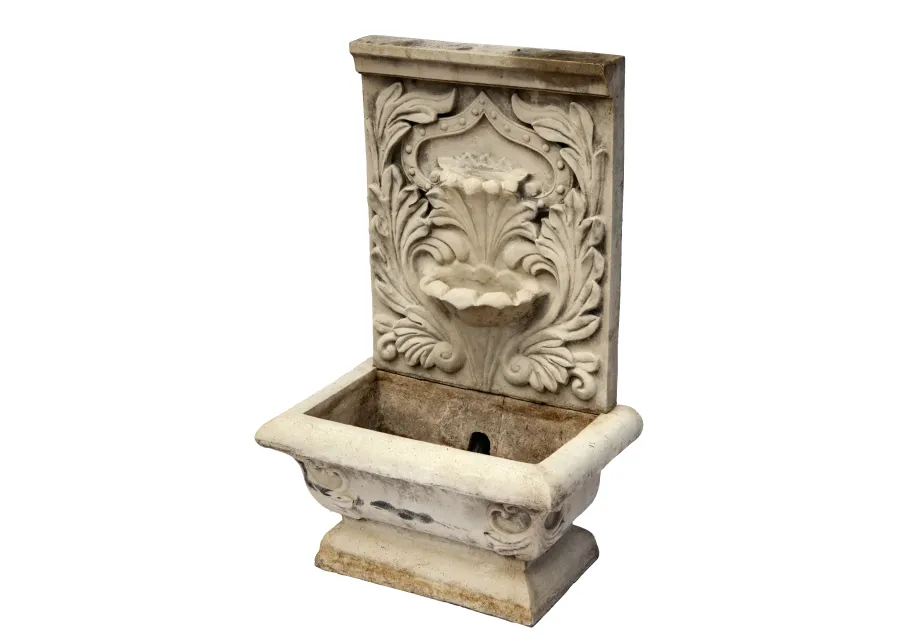 Faux Concrete Garden Planter/Fountain - 14" L x 23" W x 36" H