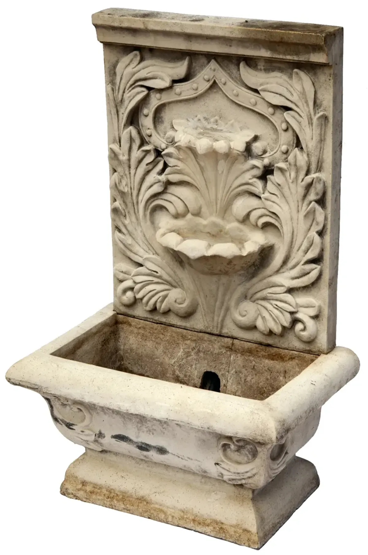 Faux Concrete Garden Planter/Fountain - 14" L x 23" W x 36" H