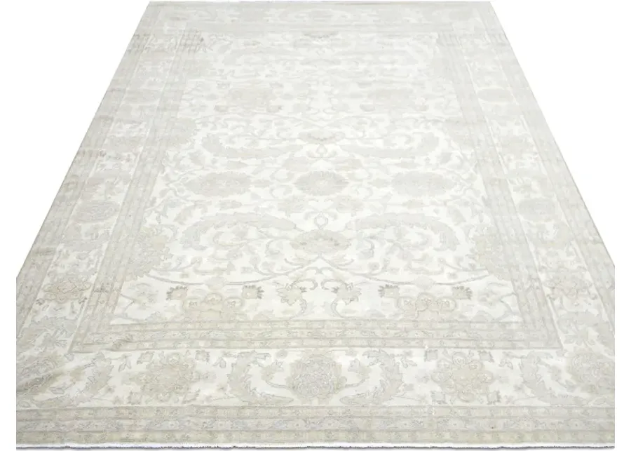 2000s Egyptian Sultanabad Rug-10'1"x 13' - White - White