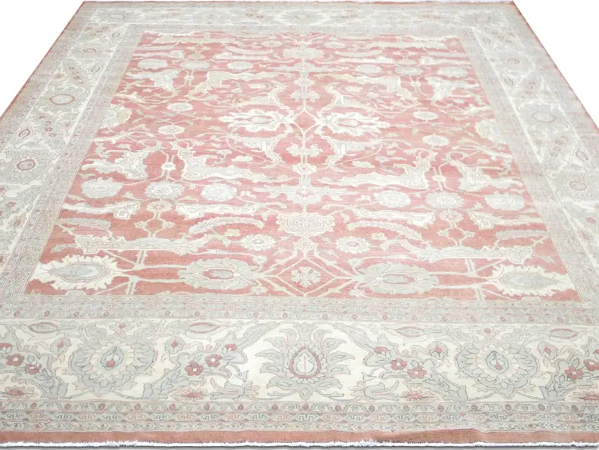 2000 Egyptian Sultanabad Rug-12'4"x15'7" - Red - Red