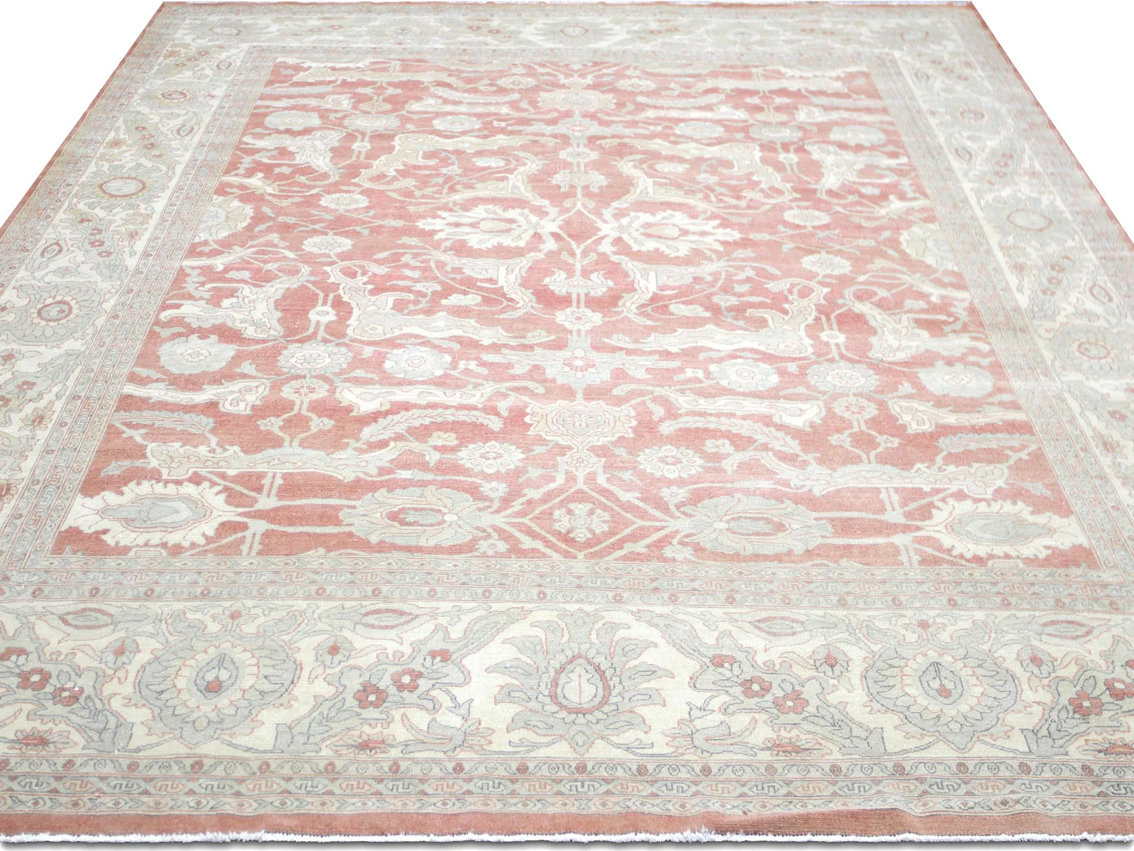 2000 Egyptian Sultanabad Rug-12'4"x15'7" - Red - Red