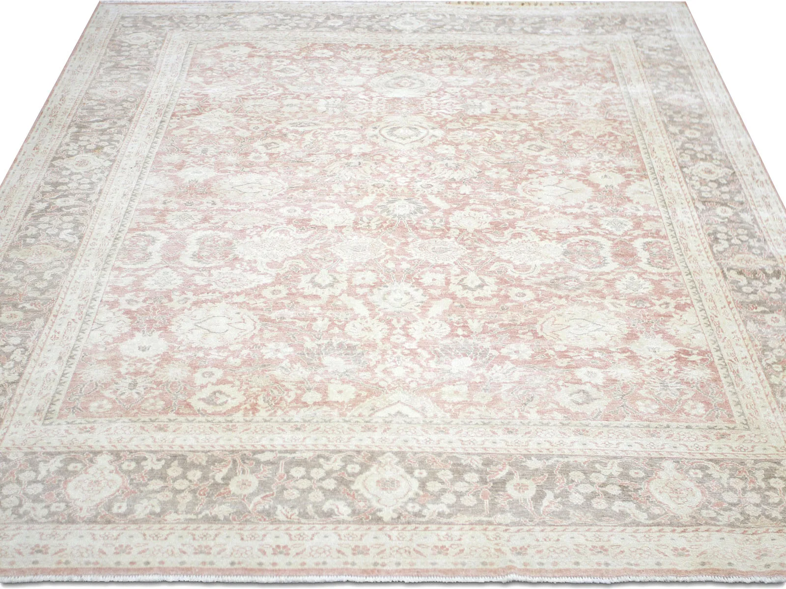 2000s Turkish Oushak Rug-9'11"x13'5" - Red - Red - Hand Knotted