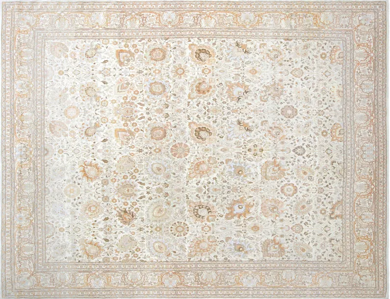 1960s Persian Tabriz Carpet -11'9"x15'4" - Beige