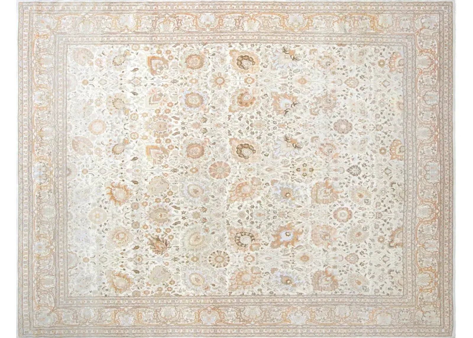 1960s Persian Tabriz Carpet -11'9"x15'4" - Beige